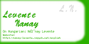 levente nanay business card